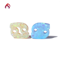 wholesale Metal material, synthetic opal OPAL twelve constellations double-sided fire opal cultured synthetic opal gemstone accessories-0-1