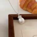 wholesale S925 Sterling Silver Lucky Bag Necklace for Women, Small and Exquisite, Minimalist Luxury, High-End Sense Collarbone Chain, Korean Style, New Trend-0-4