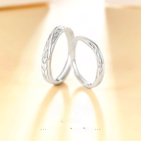 wholesale 925 Sterling Silver Ear of Wheat Couple Rings, Men's and Women's Minimalist Light Luxury Niche Ins Premium Design for Chinese Valentine's Day-Wheat Ear Couple Ring/approx. 3.81g&gt;PR003746