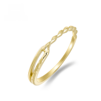 wholesale 10K Gold Minimalist Simple Ring for Everyday Wear, Small Batch Design with Hand-Hammered Texture and Thin Band-10K Gold Hammered Ring 5 (Mido)