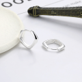 wholesale S925 Sterling Silver Geometric Square Ear Clasps for Women, Fashionable and Versatile for Commuting, Unique Design with a Delicate and Niche Aesthetic-0-1