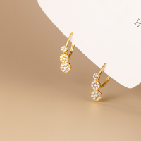 wholesale S925 Sterling Silver Minimalist Geometric Full Diamond Stud Earrings for Women, Elegant and Lady-like Style, Model G9432-S925 Silver Earrings Silver 925 Silver