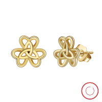 wholesale S925 Sterling Silver Celtic Knot Earrings for Women, Yunchian New Arrival, Light Luxury, Niche, High-End, Versatile Wholesale-14k gold, approximate weight: 1.51g 925 silver