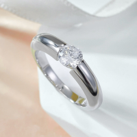 wholesale S925 silver hot-selling new style ring with 50mm faceted simulated diamond,-R908 Platinum>8