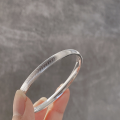 wholesale 9999 Pure Silver Plated with 24K Cat's Eye, Explosively Popular and Flashy Pure Silver Bracelet for Women, High-End Fashion Versatile Gift Bangle-0-5