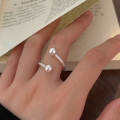 wholesale S925 Sterling Silver Ballpoint Ring Women New Korean Japanese Minimalist Geometric Ring-0-3