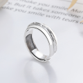 wholesale S925 Sterling Silver Trendy Street Minimalist Style Textured Crinkle Ring with a Design-Forward Asymmetric Look-0-1