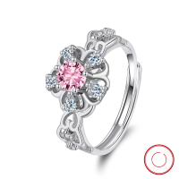 wholesale S925 Sterling Silver Cloud Pull Jewelry Oval Zircon Wedding Ring, Luxury Extra Sparkling Zircon Ring-Platinum, detachable, approximately 3.89g Adjustable