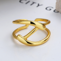wholesale S925 Sterling Silver Korean Dongdaemun Ins Minimalist Geometric Open Ring for Women-0-2