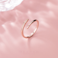 wholesale S925 Silver Nalan Women's Ring Japanese Korean Style Minimalist Fresh and Stylish Open-Ended Stacking Ring Jewelry J3616-0-4