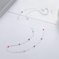 wholesale S925 silver fashionable and elegant multicolored bead chain-0-2