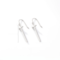 wholesale Metal: S925 Silver Cross Earrings for Women, Gothic Style Ear Hooks, Halloween Jewelry Gift-0-6