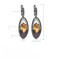 wholesale 925 silver Italian designer crafted earrings jewelry with natural citrine gemstone-0-4
