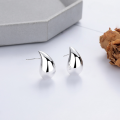 wholesale S925 Sterling Silver Korean Minimalist Waterdrop Design Stud Earrings, Small and Unique, Stylish and Versatile Earrings for Women-0-1