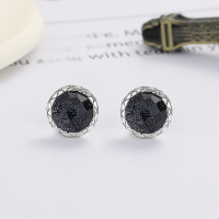 wholesale S925 Sterling Silver Blue Sand Full Star Ear Studs Women's Luxury High-End Earrings for Pierced Ears-YR480/approx. 2.1g 925 silver