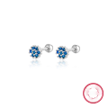 wholesale 925 Sterling Silver Cross-Border Hot-Sell Women's Earrings with Colored Zircon Flower Screw Design, Exquisite and Cute Jewelry-0-14