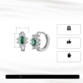 wholesale S925 Sterling Silver Korean-style Versatile Commuter Small Green Zircon Minimalist Advanced Tiny Hoop Earrings-0-1