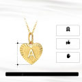 wholesale S925 Sterling Silver, 14K Gold Plated European Style Pendant Necklace with Zircon-Embedded Heart Initial Charms, Factory Direct-0-1