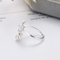 wholesale S925 Sterling Silver Korean Style Unique Creative Fashion Fresh and Elegant Design Bow Small Niche Versatile Ring-0-1