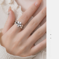 wholesale S925 silver love personality ring for women, elegant Thai silver vintage floral jewelry J9364-0-0