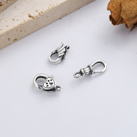 wholesale S925 Sterling Silver Retro Vintage Stylized Cat Paw Print with Bracelet Necklace DIY Universal Clasp-YP091/Hanging buckle about 0.6g
