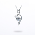 wholesale S925 Sterling Silver Niche Design Retro Minimalist Diamond-Inlaid Pendant, Luxury Elegant Choker Wholesale Cross-Border New Accessory-0-1