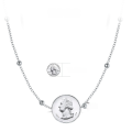 wholesale S925 Sterling Silver Cloud-Pull Jewelry Round Bead Collarbone Chain 14mm, Minimalist Niche Versatile Matching-0-2