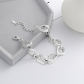 wholesale S925 Sterling Silver European and American Cross-Border Exaggerated Irregular Large Circle Geometric Creative Minimalist Versatile Bracelet-0-2