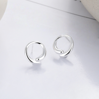 wholesale S925 Silver Fashion Korean Minimalist Irregular Teardrop Drop Creative Niche Design Earrings Ear Clips-YHR391/approx. 2.7g 925 silver