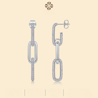 wholesale S925 Sterling Silver Moissanite New Hoop Earrings TEMU Cross-Border Best-Seller Ear Studs Light Luxury High-End Earrings-Moissanite 412 pieces/pair