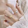 wholesale Metal S925 Silver Fashion Cross-Border Hot Selling European and American Style 3D Heart Personality Trendy Ins Versatile Open Adjustable Ring-0-1
