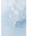 wholesale S925 silver ear clips for women, Korean-style small fresh romantic Christmas snowflake non-pierced flower ear accessories E5902-0-2