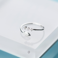 wholesale S925 Silver Nalan Women's Small FreshLeaf Open Ring Adjustable Ring Literary Ring J3786-0-3