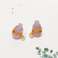 wholesale S925 gold-plated sterling silver natural kunzite barrel bead spacer bead accessory for DIY handmade bracelet and necklace-0-1