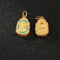 wholesale S925 gold-plated ancient silver enameled Ganesha pendant for DIY handmade beaded woven bracelet necklace accessories-0-6