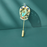 wholesale S925 Sterling Silver Bfirst Original Dunhuang Style Coat Brooch for Women, High-End Imitation Enamel Pin for Wholesale-Gold 925 silver