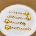 wholesale Metal S925 Gold-Plated Butterfly Coin Charm Extender Chain Accessory Bracelet Necklace DIY Bead Spacer Semi-Finished-0-5