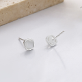 wholesale S925 Sterling Silver Minimalist Korean-Japanese Style Crystal-Inlaid Stud Earrings, Versatile and Elegant for Daily Wear-0-1