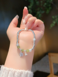 wholesale 999 Silver Lucky Bamboo Knot Agate and Broken Silver Bracelet for Women, Minimalist New Chinese Style Beaded Bracelet-0-6