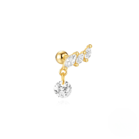 wholesale S925 Sterling Silver-Single gold #2