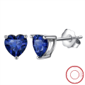 wholesale S925 Sterling Silver December Birthstone Earrings, Heart-shaped Zircon Cross-border Best Seller-0-13