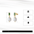 wholesale S925 Sterling Silver, Cultured Freshwater Pearl, 14K Gold Korean Style Earrings Factory Direct-0-1