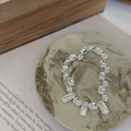 wholesale S925 Sterling Silver Heavy Work Small Square Bracelet for Women, Korean Dongdaemun Stall Goods, Niche High-End Sense Accessory-0-4