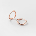 wholesale S925 silver Korean version smooth line ear hoop minimalist short design elegant circular line women's ear clasp G8819-0-1