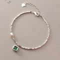 wholesale S925 silver bracelet with a few ounces of broken silver, Qian Duoduo series pearl jewelry S5455-0-2