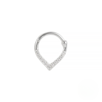 wholesale S925 Sterling Silver Rhinestone Nose Ring, Cross-border Hot-selling Single Stud Ear Cartilage Piercing-Single platinum