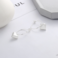 wholesale S925 Sterling Silver Korean-Japanese Style 3D Heart Pendant Earrings, Ins Internet-Famous Temperament Sweet Style Versatile Ear Accessories-0-1