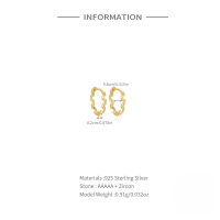 wholesale S925 Sterling Silver Round Twisted Wire Trendy Ear Cuff, Hotins-Gold-8MM 925 silver