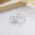 wholesale S925 Sterling Silver Exaggerated Geometric Clasp Irregular Design Minimalist Style Earrings for Cross-Border-0-2
