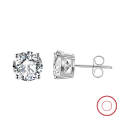 wholesale S925 Sterling Silver Four-Prong Moissanite Stud Earrings 3A Zirconia Earrings Colored Diamond Small Batch Earrings Factory Direct-0-4